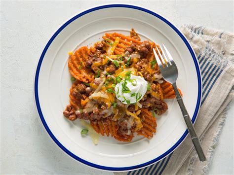 Chili Cheese Sweet Potato Fries