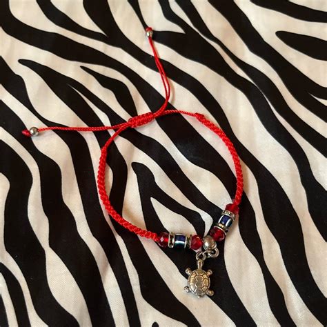 Evil eye/ Nazar red bracelet 2 nazar beads and a... - Depop