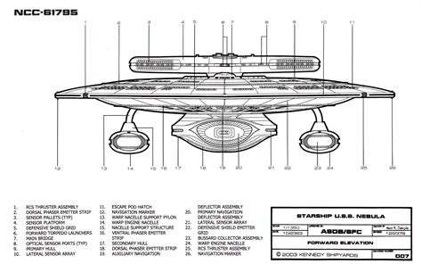 Nebula Class Starship Schematics