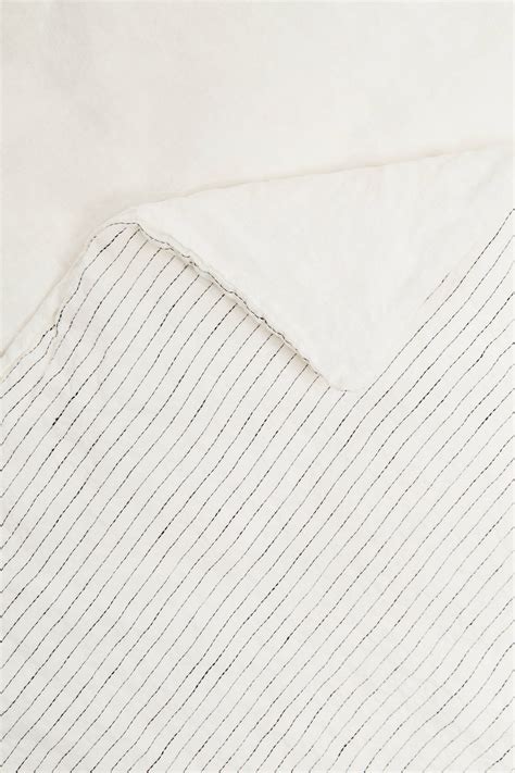 Striped Linen Duvet - Full/Queen – The Line