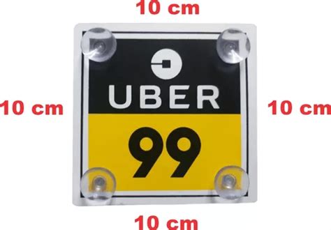 Plaquetinha Uber99 Para Identificação Motorista De Aplicativ