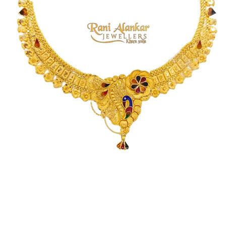 Rani Alankar Peacock Design Gold Necklace Welcome To Rani Alankar