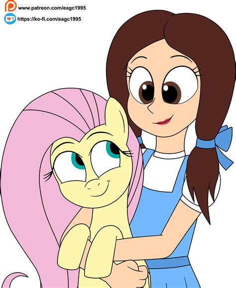 Safe Artist Eagc Fluttershy Human Pegasus Pony