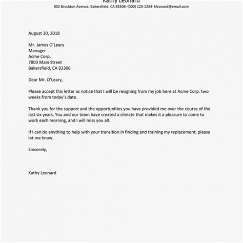 Types Of Resignation Letter Samples Samples Of Resignation Letters