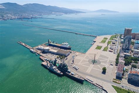 Premium Photo Aerial View Of The Novorossiysk Port