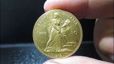 Moneta Lire D Oro Di Vittorio Emanuele Iii Rara Aratrice