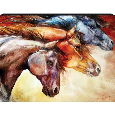 Westland Tware Marcia Baldwin Canvas Wall Art Horses Powerful 12