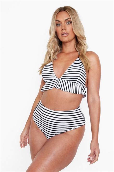 Boohoo dwuczęściowy strój kąpielowy bikini w paski 44 OVERLOOK OVERLOOK