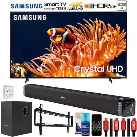 Samsung 65 Inch UN65DU8000FXZA Crystal UHD LED 4K Smart TV (2024 Model) Bundle with Deco Gear ...