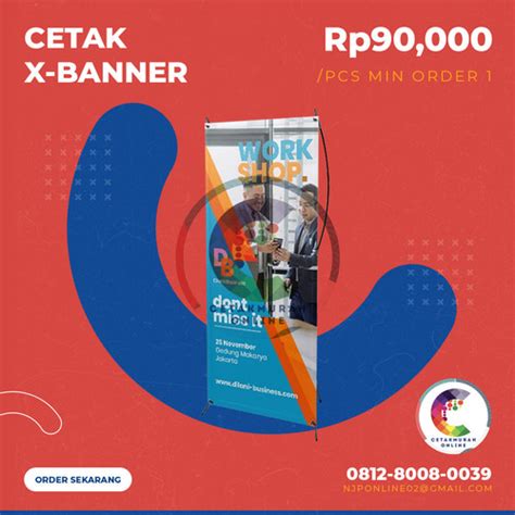 Jual Cetak X Banner Bahan Albatros High Res Murah 60 X 160