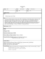 Soap Docx Soap Note R Name Rr Date Age Time Sex Am M Subjective