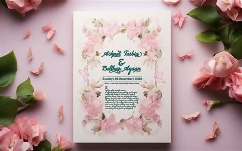 Wedding cover design_pink wedding design_wedding card with calligraphy ...