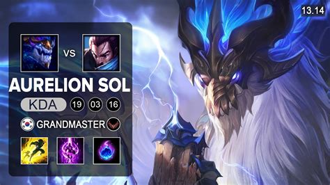 Aurelion Sol Vs Yasuo Mid KR Grandmaster Patch 13 14 Season 13