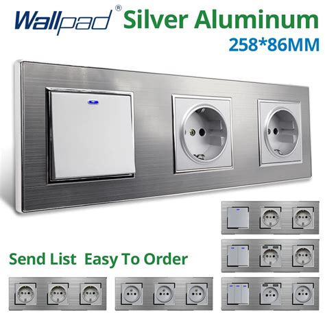 Wallpad-Panel-Triple-de-acero-inoxidable-para-pared-interruptor-de-luz ...