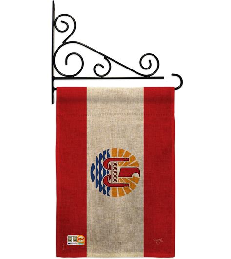 Breeze Decor French Polynesia 2 Sided Burlap 19 X 13 In Garden Flag