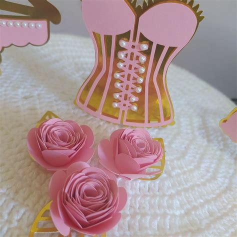 Arquivo de Corte Topo de Bolo Chá de Lingerie Dourado Elo7