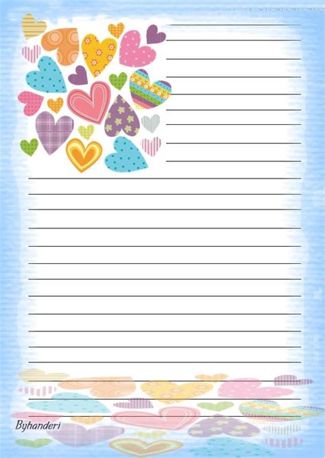 Printable Lined Paper Lined Writing Paper Letter Paper Borders