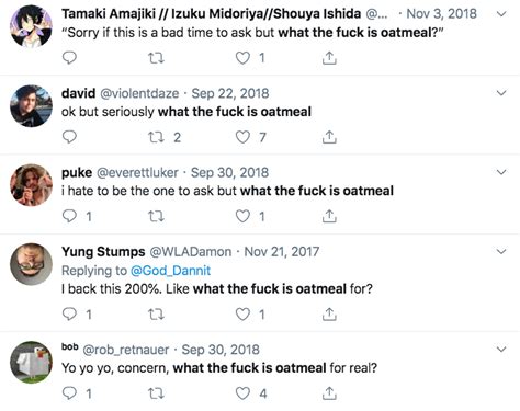 What The F Is Oatmeal Questions What The Fuck Is Oatmeal Know