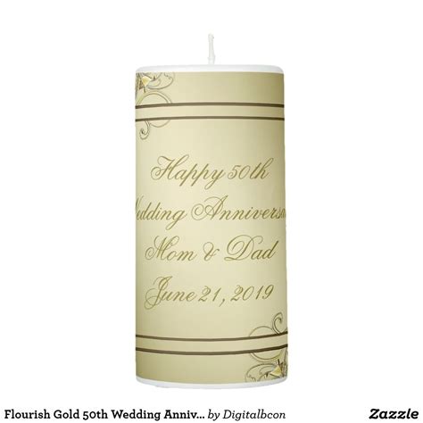 Create Your Own Pillar Candle 50th Wedding Anniversary 50th Wedding Candles