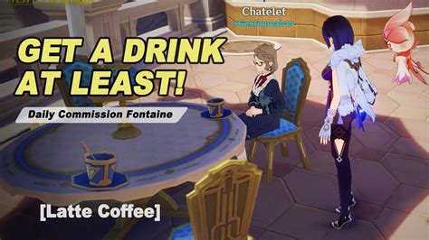 Get A Drink At Least Daily Commission Fontaine Latte Coffee