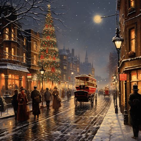 A wonderous magical Victorian Christmas street scene. | Christmas world ...