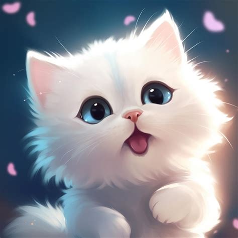 Premium AI Image | Cute animated cat illustration cartoon