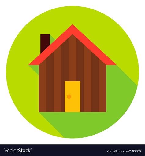 Garden House Circle Icon Royalty Free Vector Image