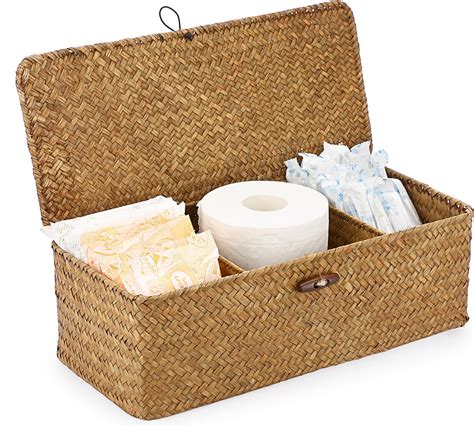 Amazon Sumnacon Small Woven Basket For Shelf Wicker Shelf Storage