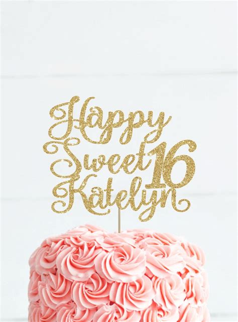 Sweet Sixteen Cake Topper Svg