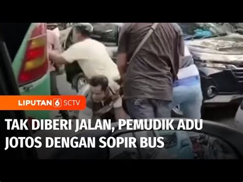 Tak Diberi Jalan Saat Menyusul Pemudik Adu Jotos Dengan Sopir Bus Di