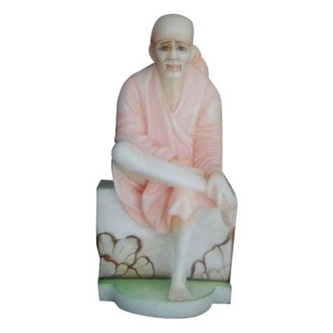 Plain Hindu White Marble Shirdi Sai Baba Statue For Worship At Rs