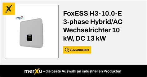 Fox Ess FoxESS H3 10 0 E 3 Phase Hybrid AC Wechselrichter 10 KW