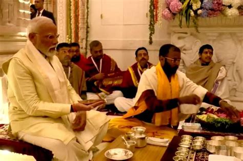 Indias Modi Leads Consecration Of Grand Ram Temple In Ayodhya The