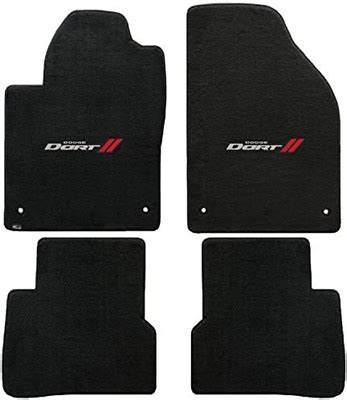 Lloyd Mats Front Rear Floor Mats Ebony With Dart Logo For Dodge Dart