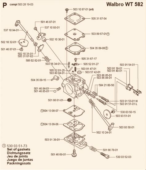 Schema Carburateur Walbro Tronconneuse