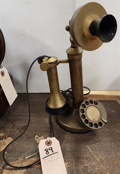 Vintage Gec England Brass Candlestick Phone Sold At Auction On 4th