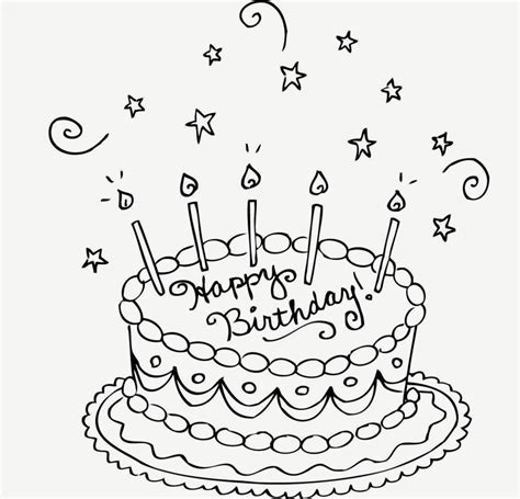 Birthday Cake Drawing at GetDrawings | Free download