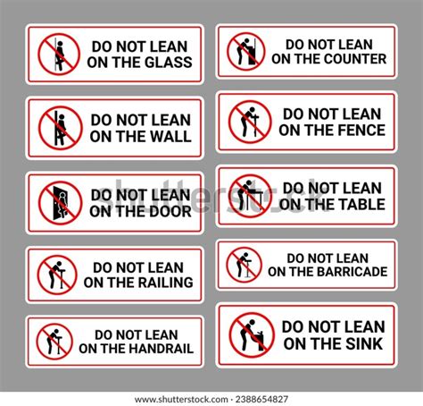 Do Not Lean On Glass Icon Over Royalty Free Licensable Stock