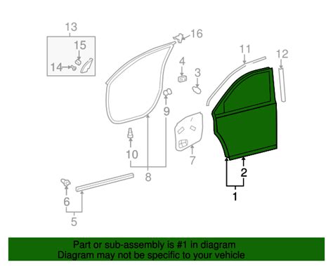 Toyota Highlander Door Shell E Toyota Parts Center