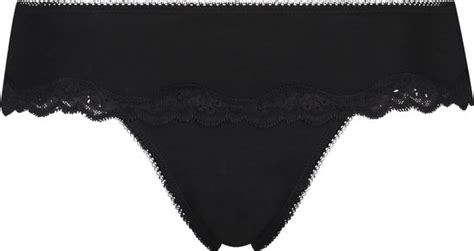 Hunkemöller Dames Lingerie String Sascha Zwart maat S bol