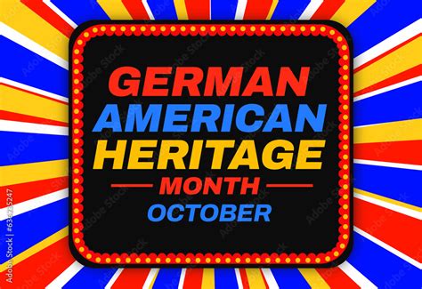 German American Heritage Month colorful wallpaper with typography and ...