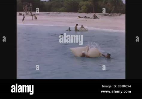 BIKINI ATOLL Officers And Nurses Swim Together In The Recreation Area Enjoying The