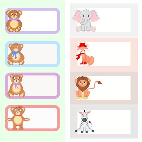 Premium Vector Frame With Cartoon Animals Illustration Of Cute Animals