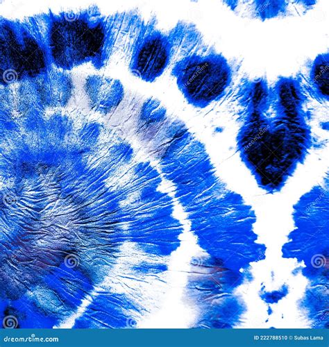 White Spiral Shibori Pattern Cobalt Swirl Watercolor Drawing Azure