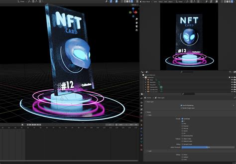 NFT Card Template For Blender 3D Model Animated CGTrader