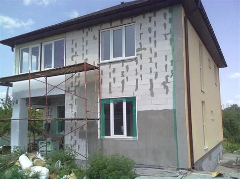 Штукатурка фасадная для газобетона: декоративная отделка
