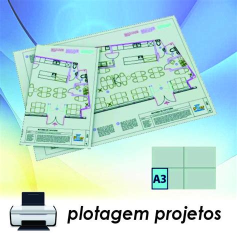 Plotagem de Projetos A3 29 7x42 cm Traços Sulfite 75g 4X0 ou 1x0