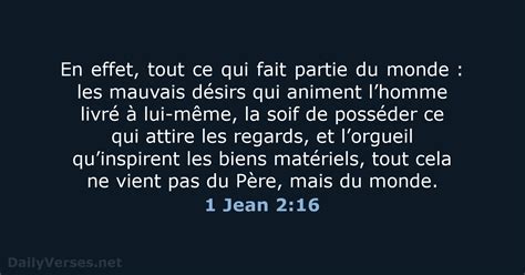 20 Avril 2023 Verset Biblique Du Jour BDS 1 Jean 2 16