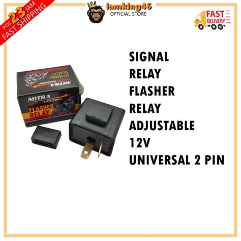 Signal Relayflasher Relay Adjustable 12v Universal 2pin Shopee Malaysia