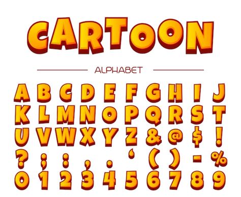 Premium Vector | Cartoon alphabet. Vector font.